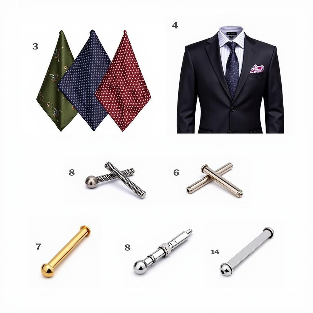 Wedding Tie Accessories: Pocket Squares and Tie Bars