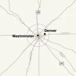 Westminster to Denver Map