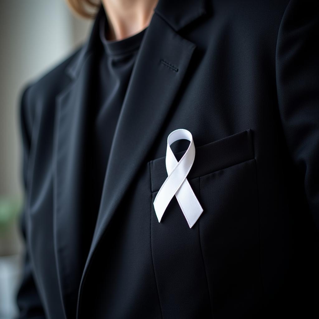 White Lung Cancer Ribbon: Symbol of Hope and Remembrance