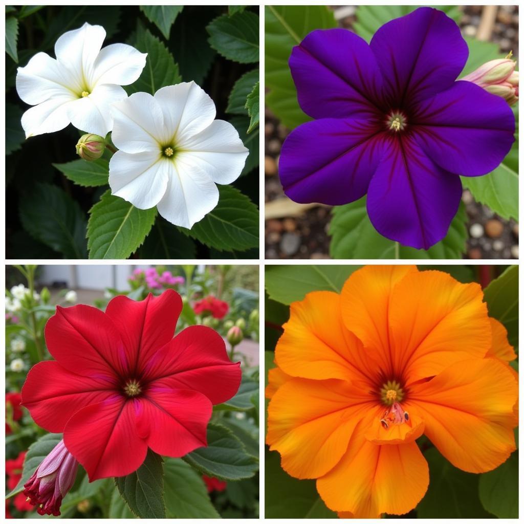 Unique Geranium Colors: White, Purple and Orange