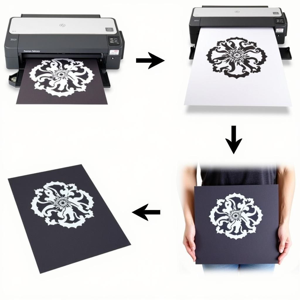 White Toner Transfer Process on Dark Colored Paper