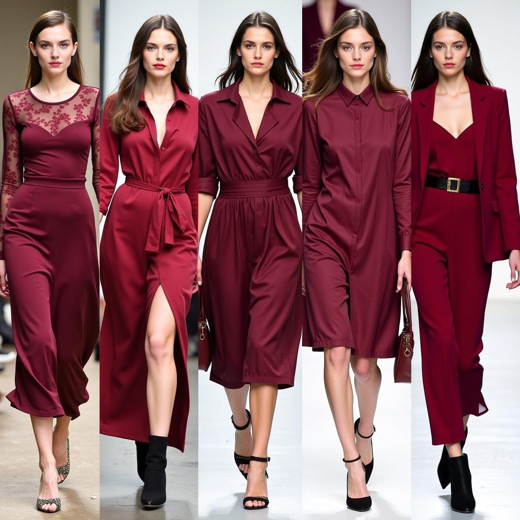 Wine Red Fashion Examples