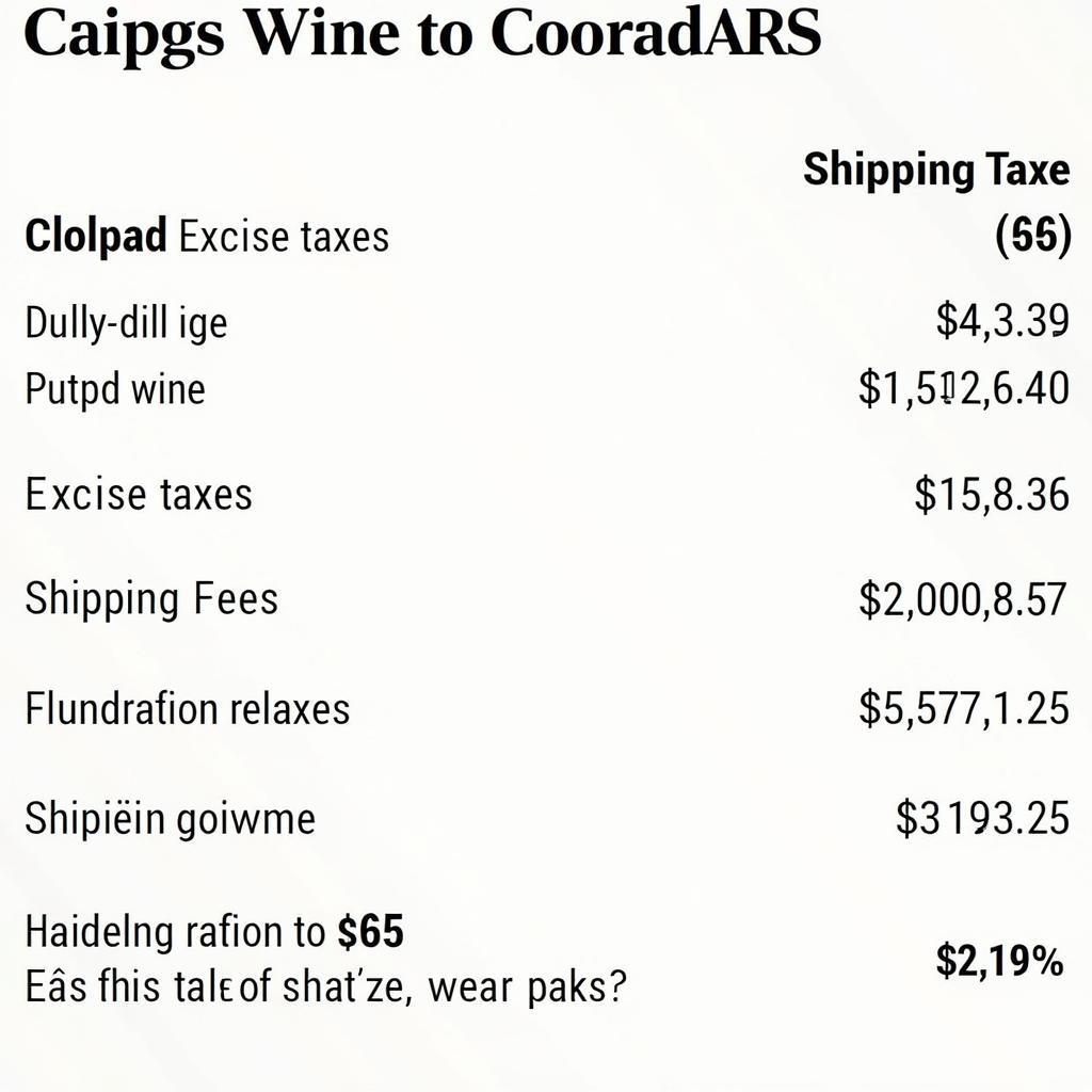 Wine Shipping Costs and Taxes in Colorado: A Breakdown