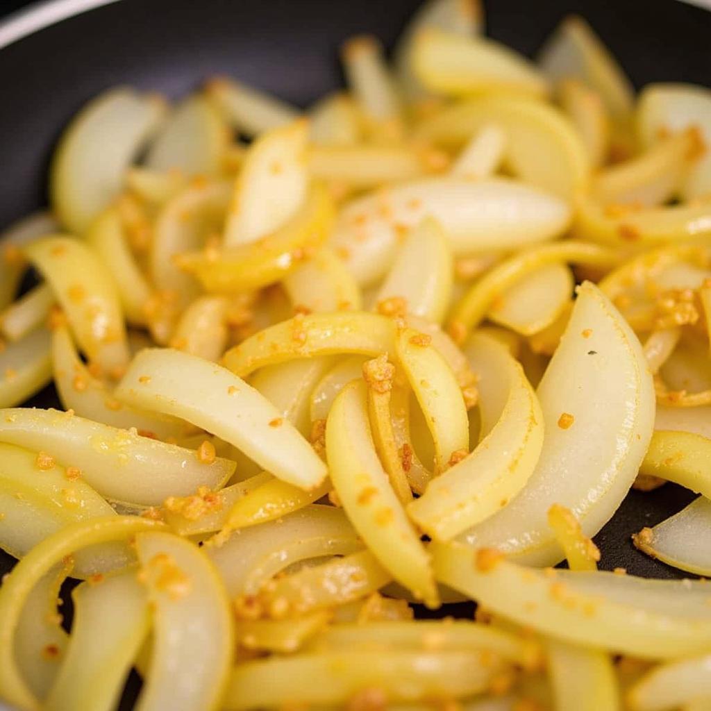 Yellow Onions Caramelized for Fajitas