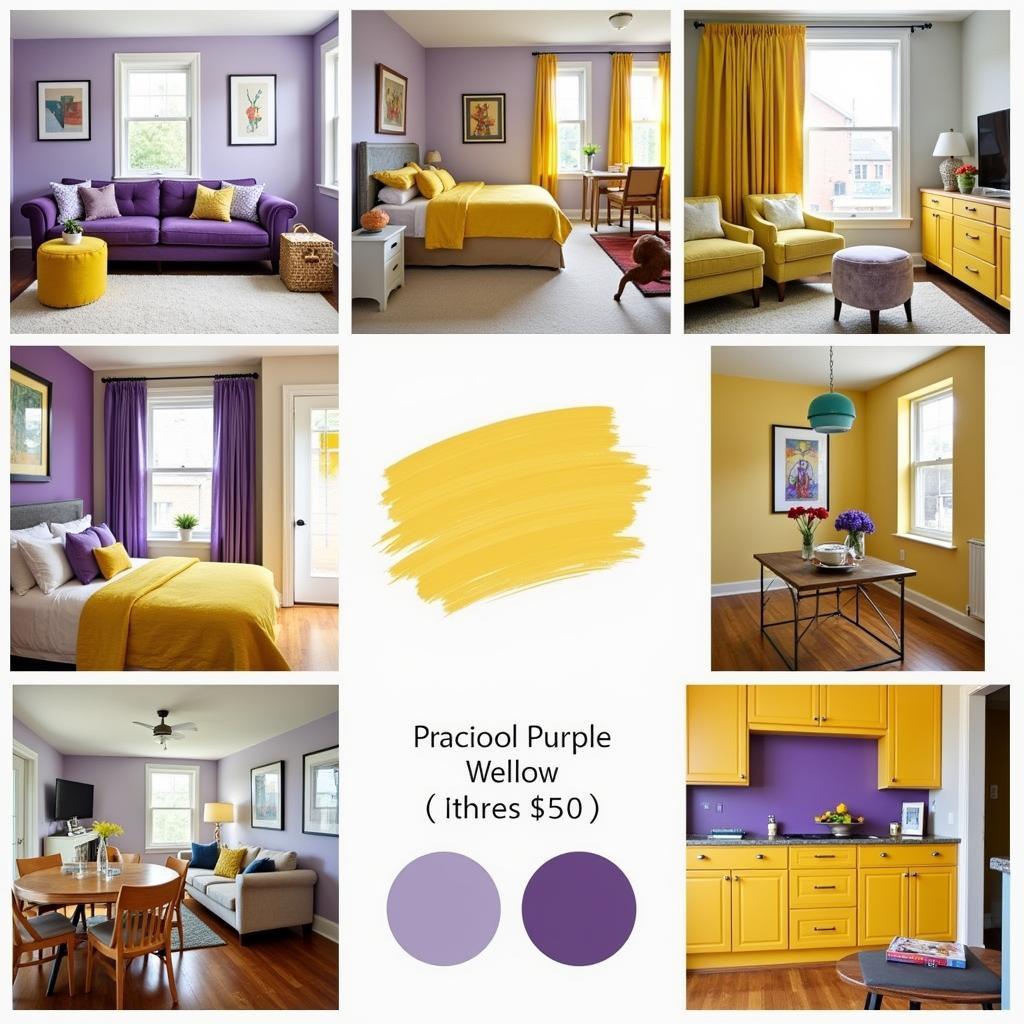 Yellow and Purple Interior Design Examples