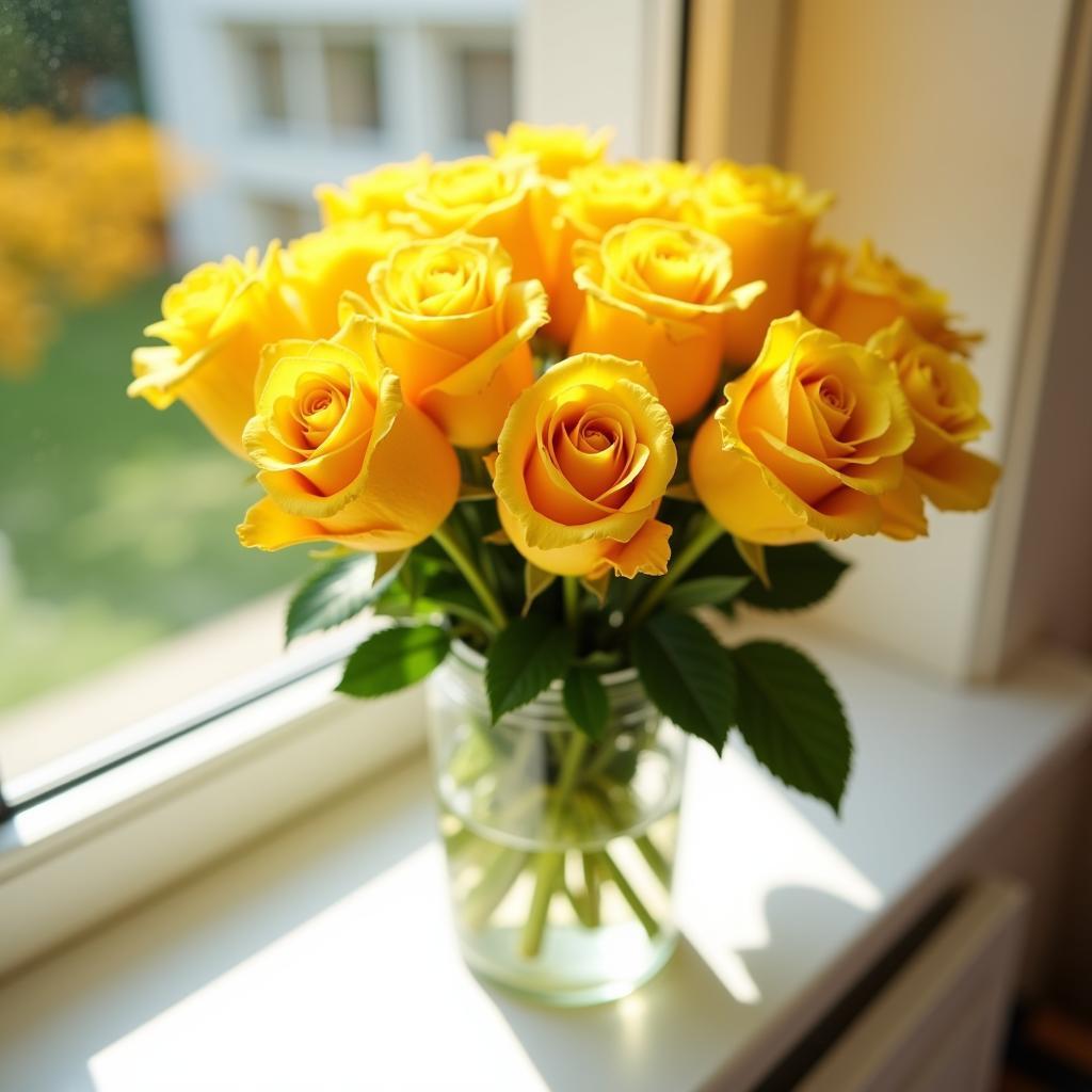 Yellow Roses: Friendship and Joy