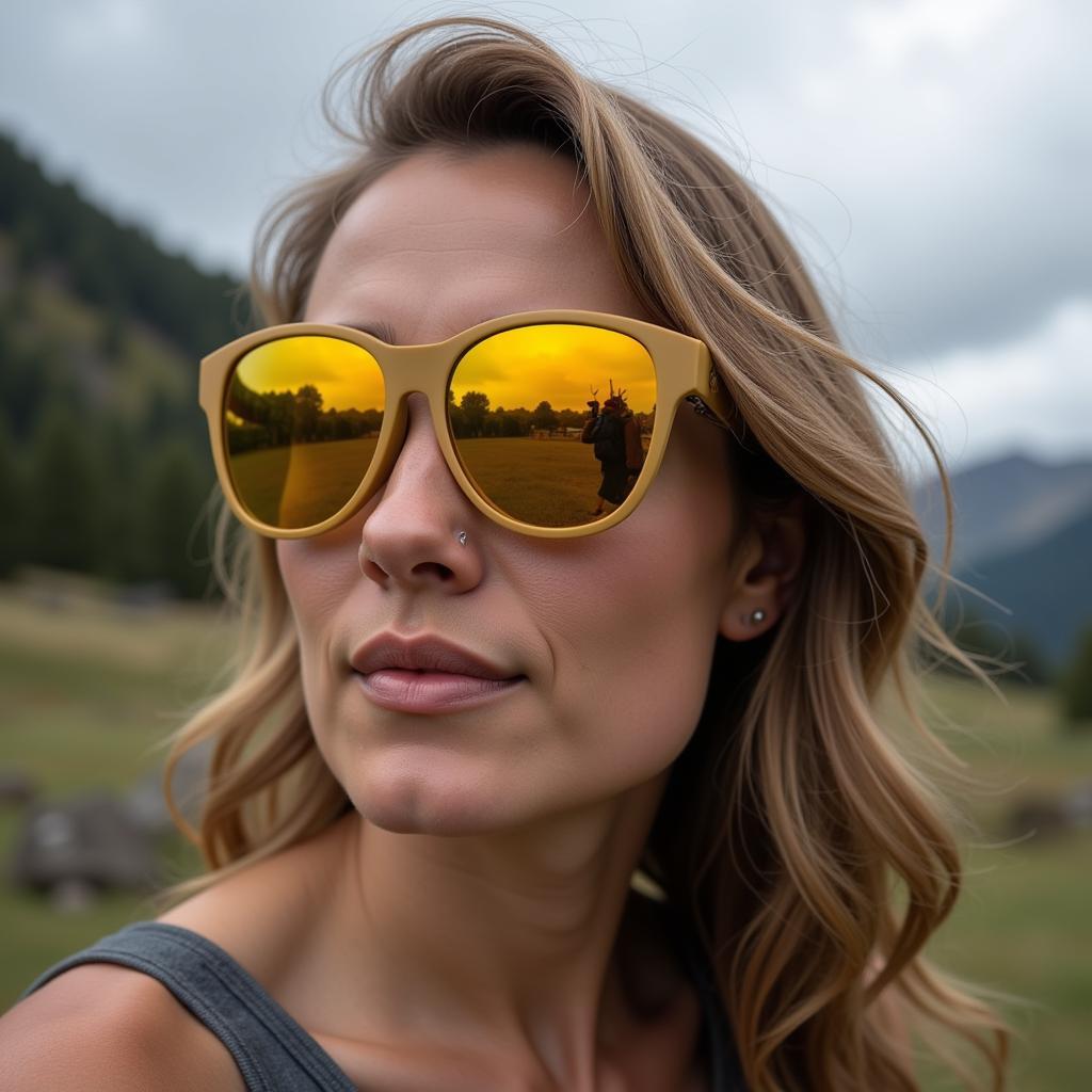 Yellow tint sunglasses in overcast conditions