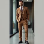 Brown Suit with Black Shoes: A Classic Look