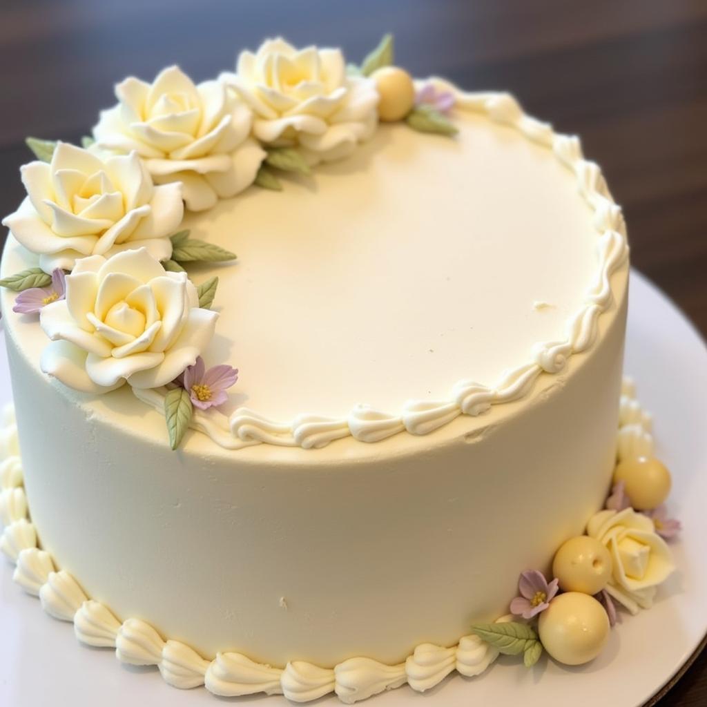 Cream Colored Icing on Cake