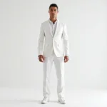 Cristiano Ronaldo wearing white, his favorite color.