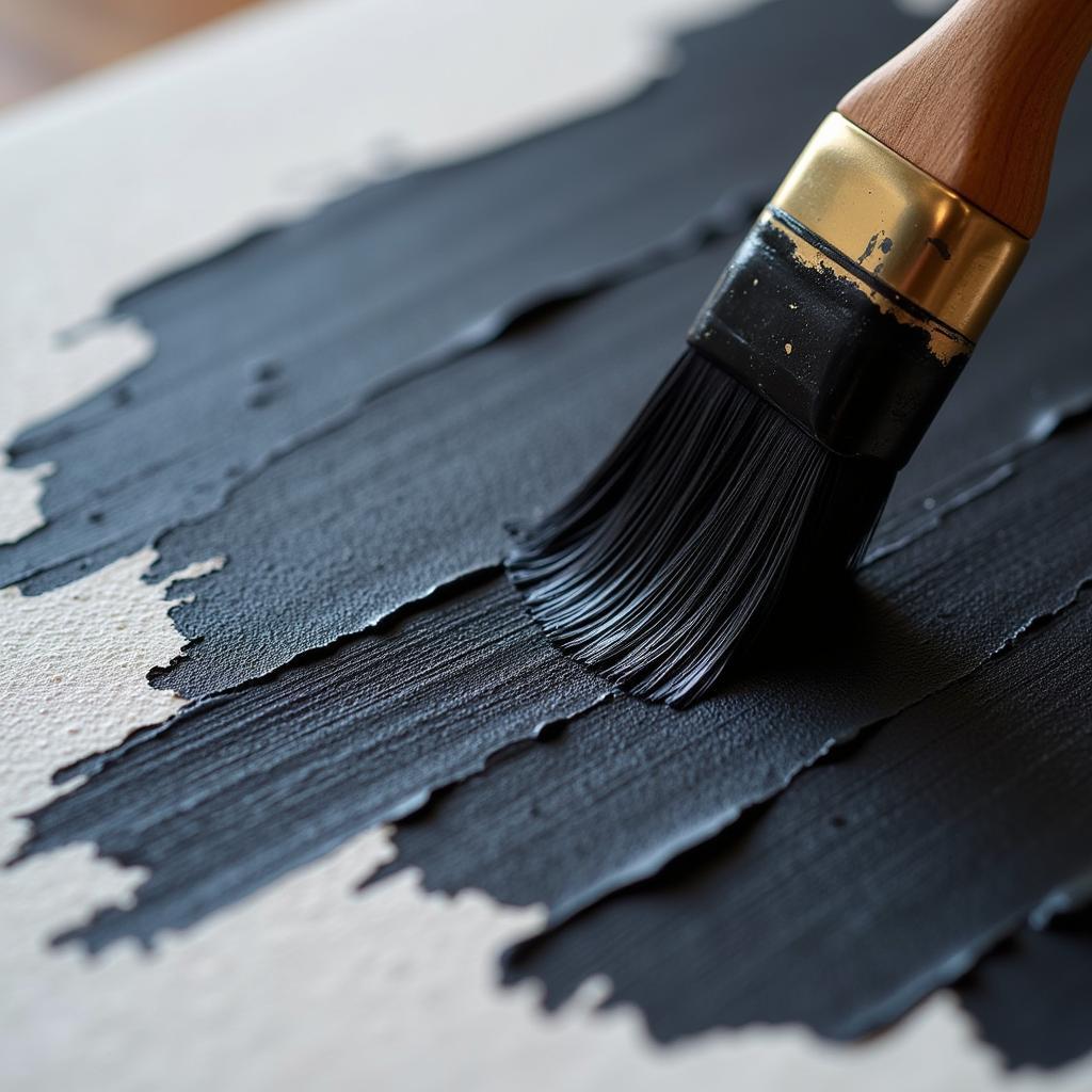 Dark Sable Paint on Canvas