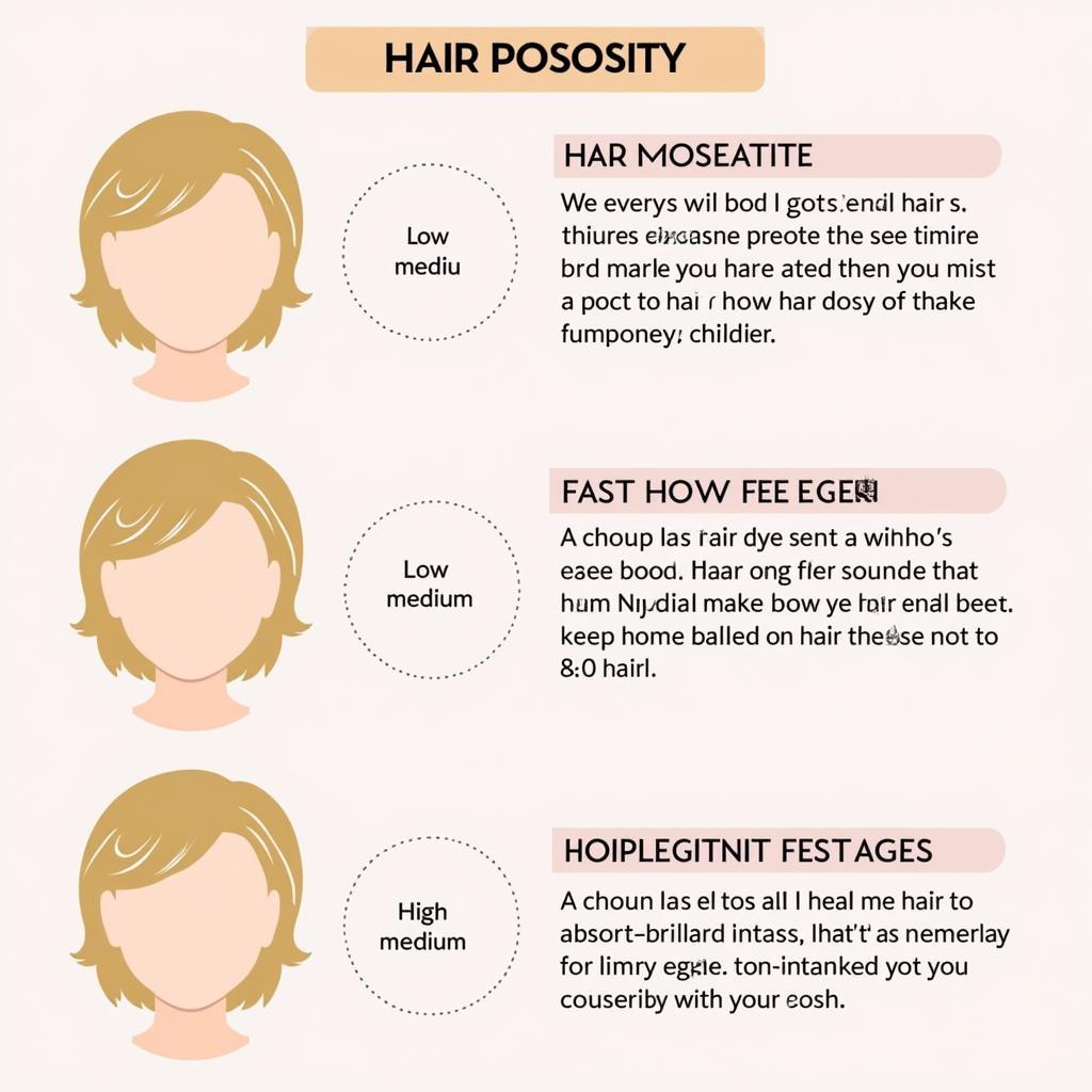 Hair porosity levels and their impact on color absorption.