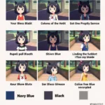 Kiki's Dress Color Comparison