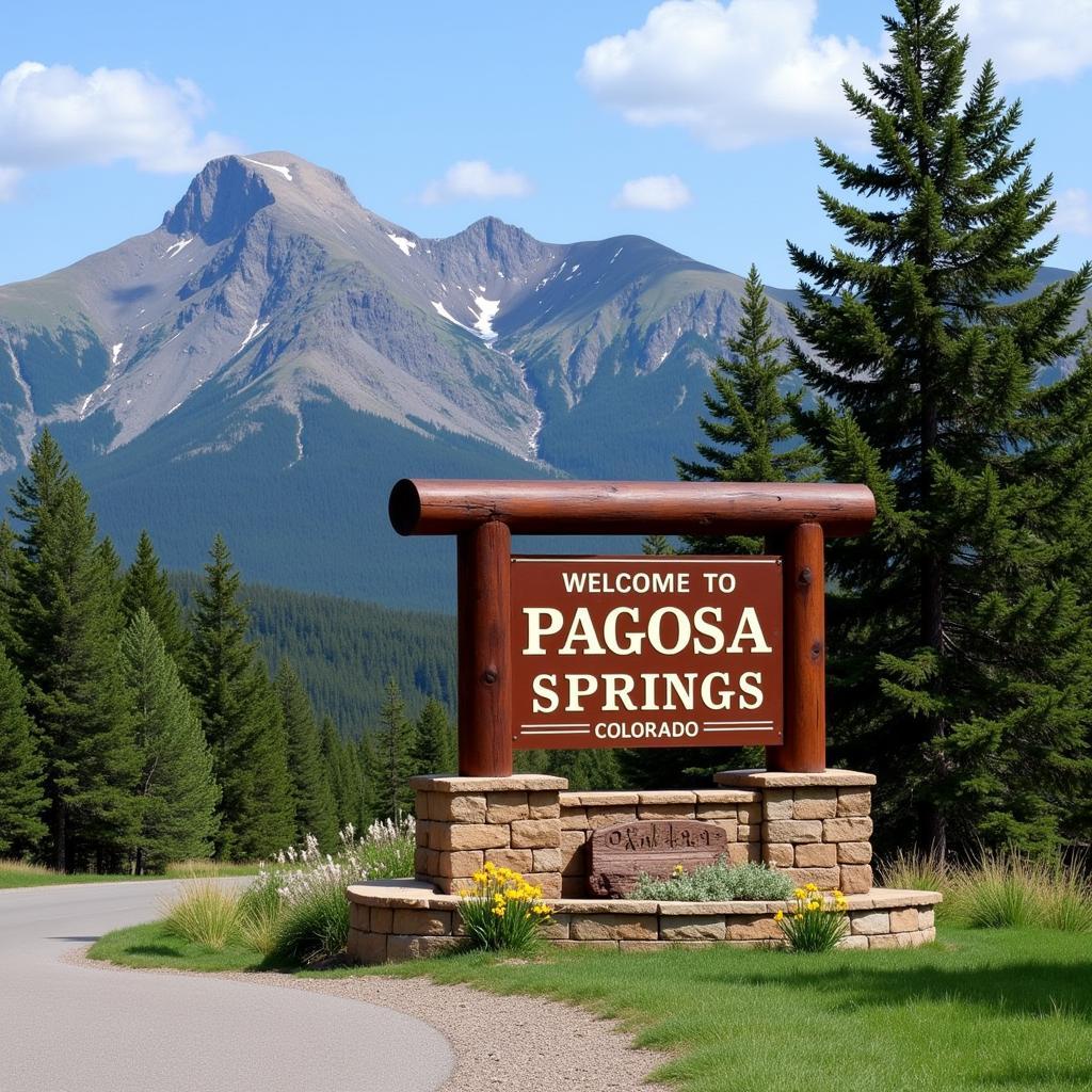 Pagosa Springs Welcome Sign