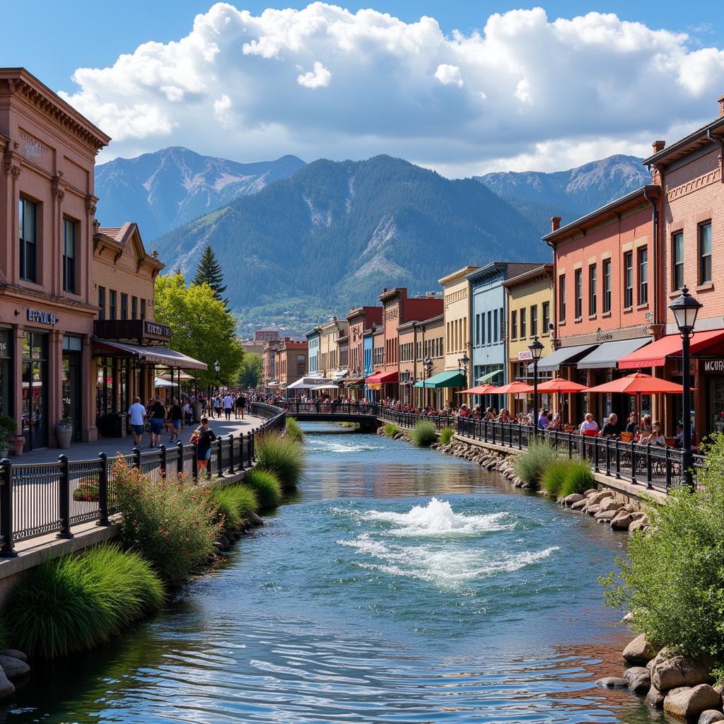 Salida, Colorado Downtown Riverside View