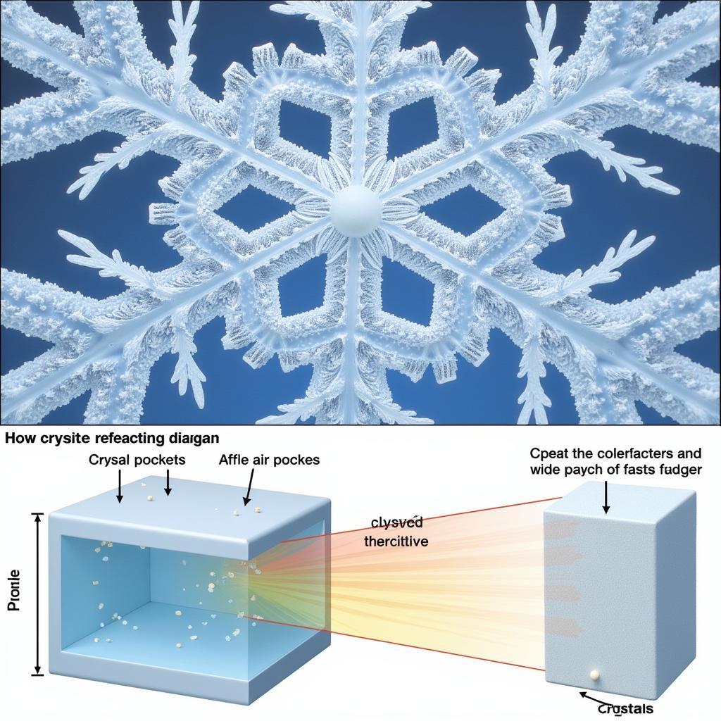 Snow Crystal Structure and Light Reflection