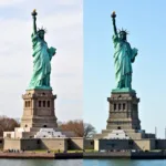 Statue of Liberty's original copper color