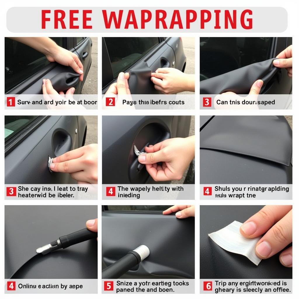 Step-by-step Vinyl Wrap Application on a Car Door Panel